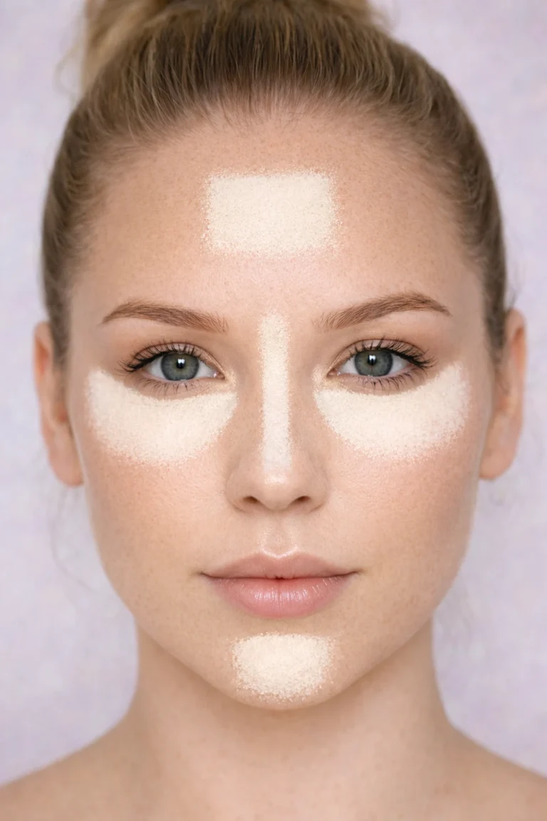 ones du visage où appliquer le baking en maquillage