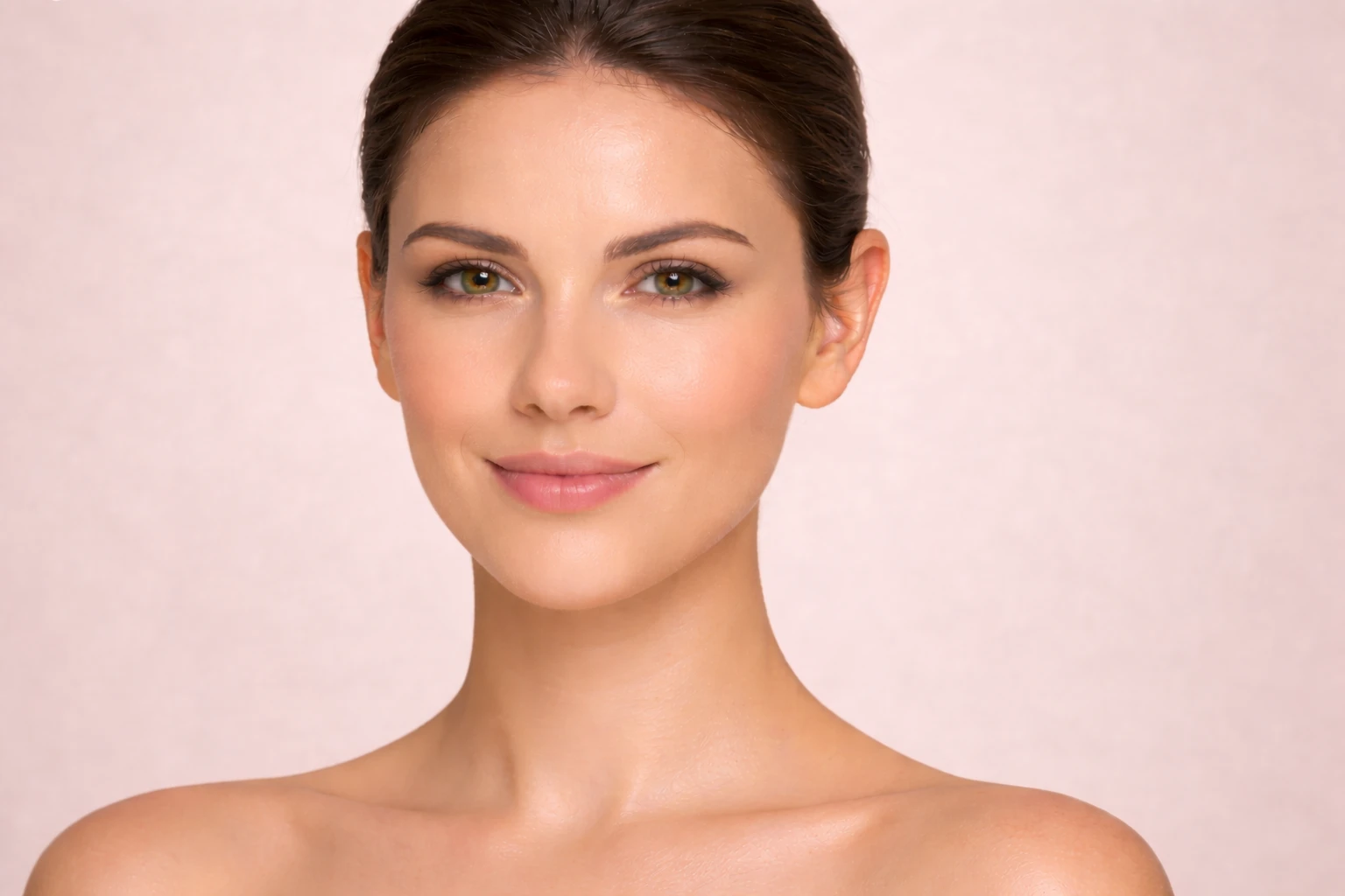 Résultat final du baking avec teint lisse et matifié